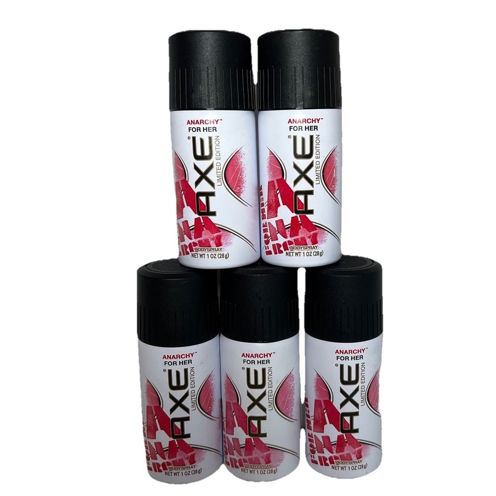 Axe Anarchy For Her Mini Body Spray Limited Edition Travel Size 1 oz (5‎ Pack)